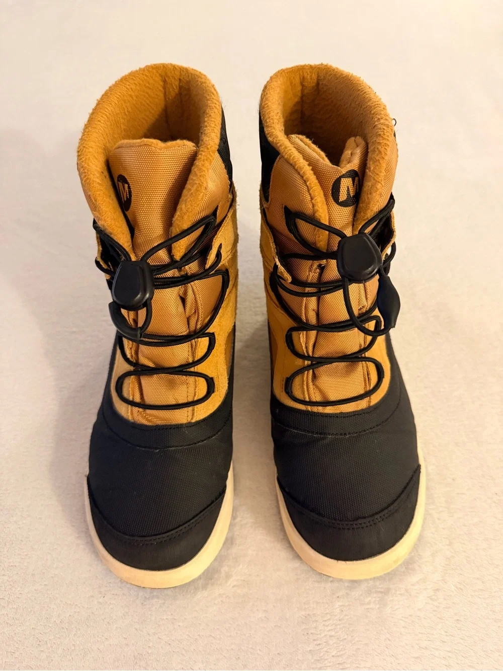 Merrell Kids Black and Mustard Winter Boots